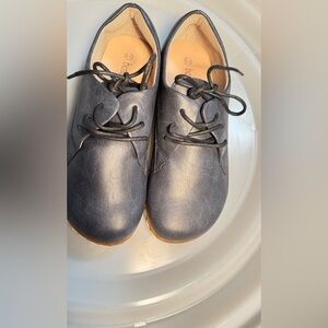 Benassal  Blueish Grey Faux Leather Lace-Up Shoes